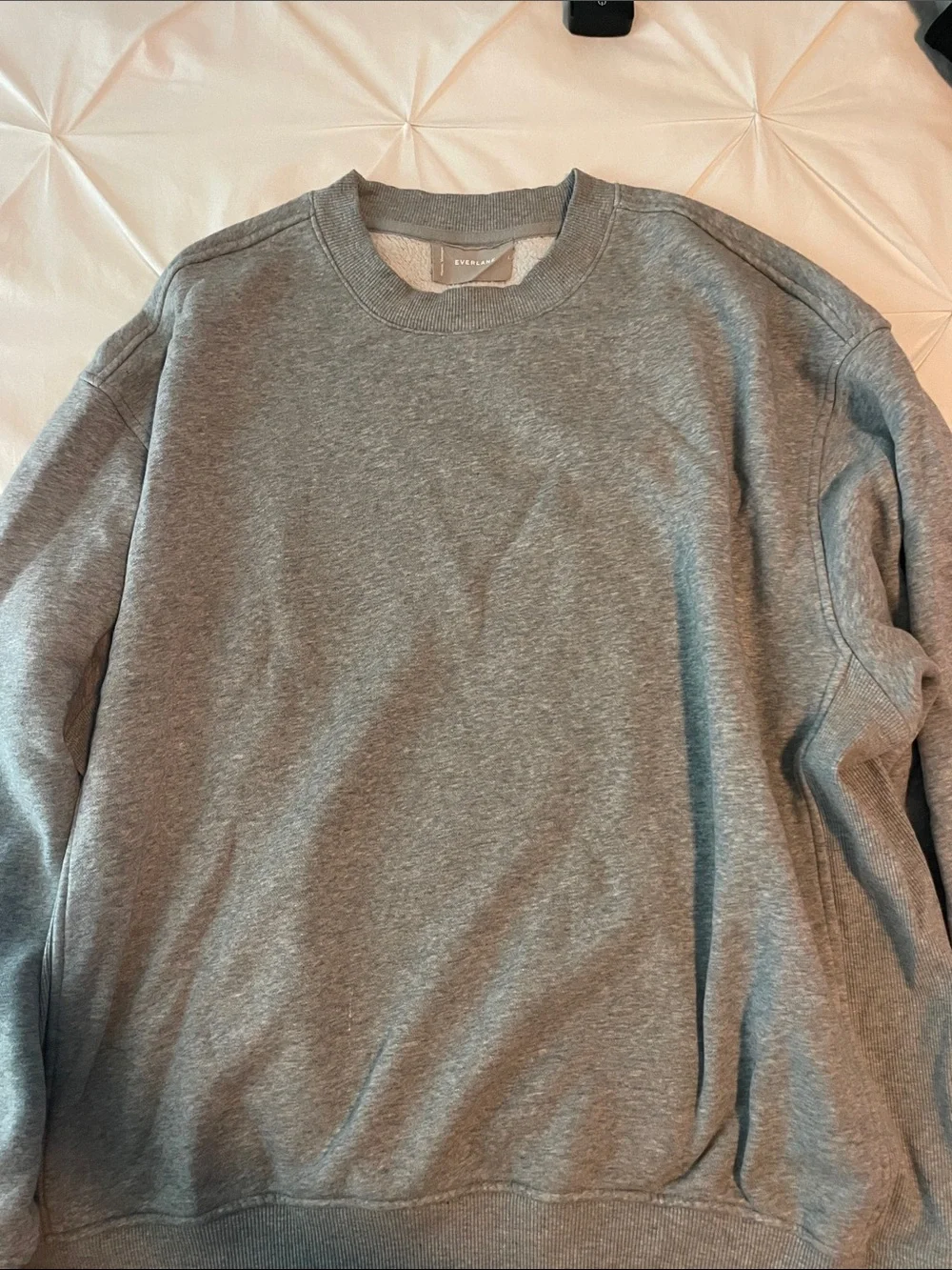Everlane Men's Heather Gray Crewneck Sweater